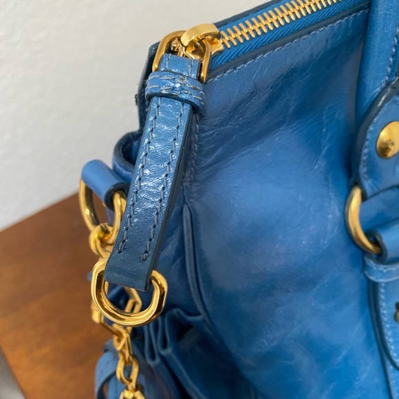 Miu Miu fold over shoulder bag EUC - Picture 6 of 9